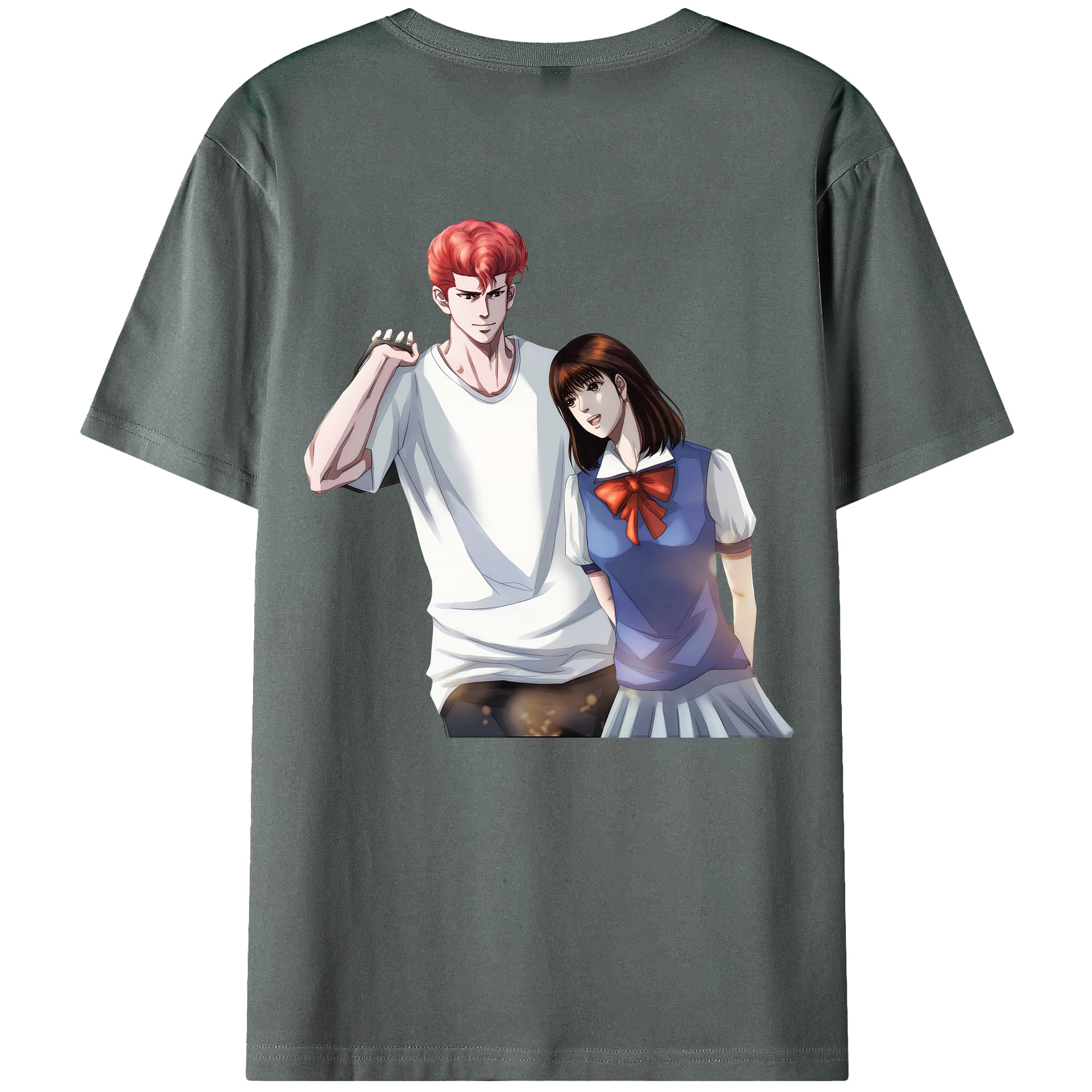 （画像用） SLAM DUNK／スラムダンク 綿100％ メンズ半袖Tシャツ（バックプリント） 通気性